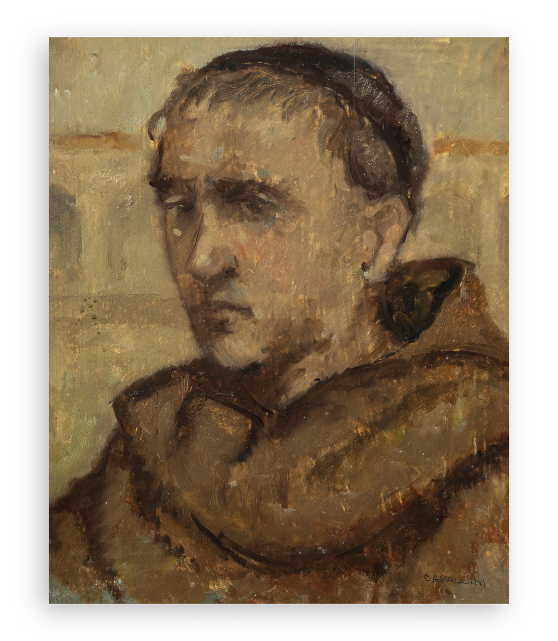 ATTILIO CAVALLINI (1888-1948)  - Studio di testa (Frate minore)