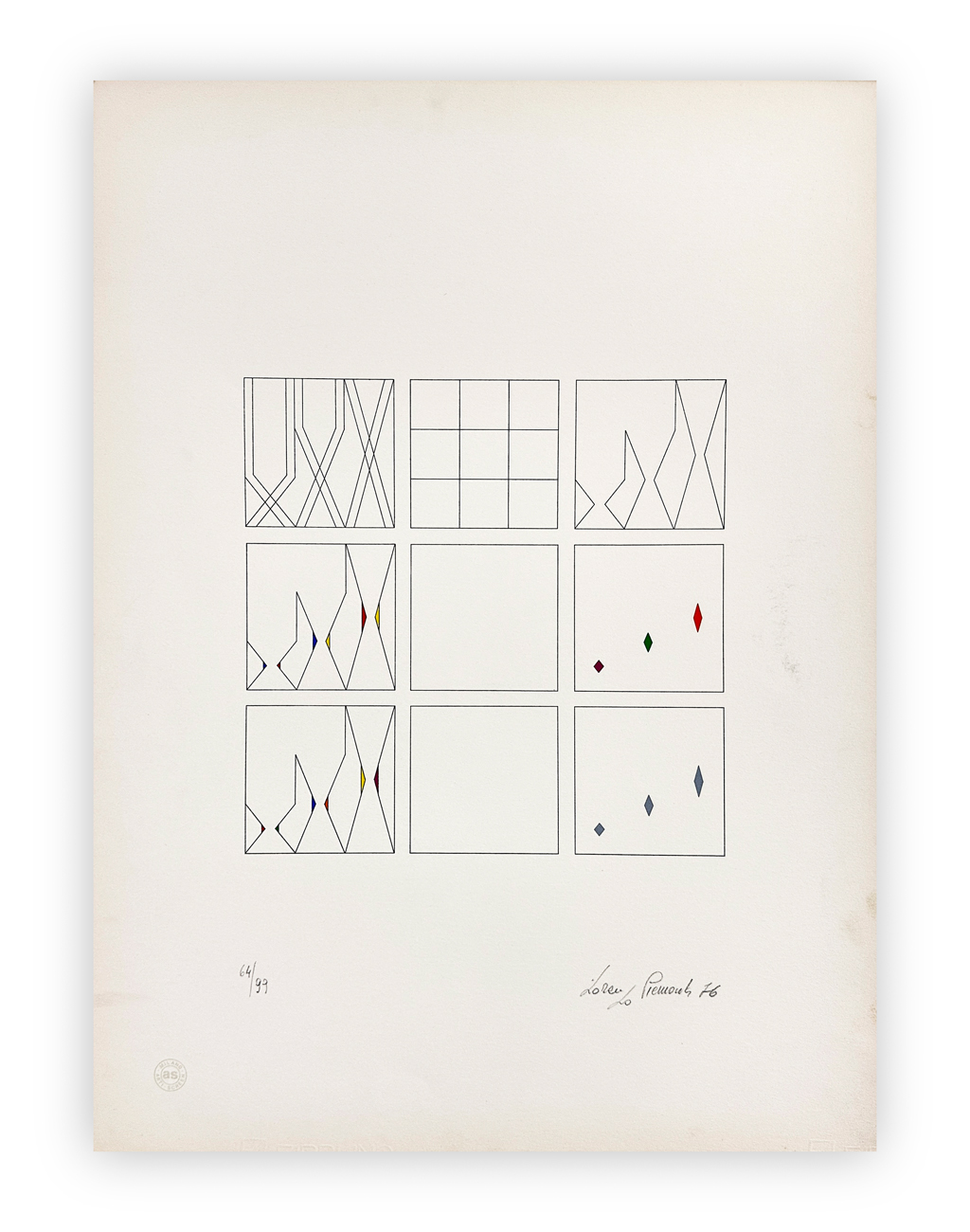 LORENZO PIEMONTI (1935-2015) - Senza Titolo, 1976