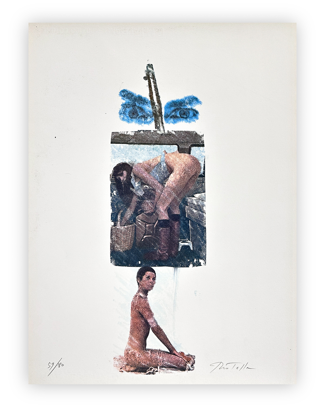 MIMMO ROTELLA (1918-2006) - Senza Titolo (Erotellica), 1974