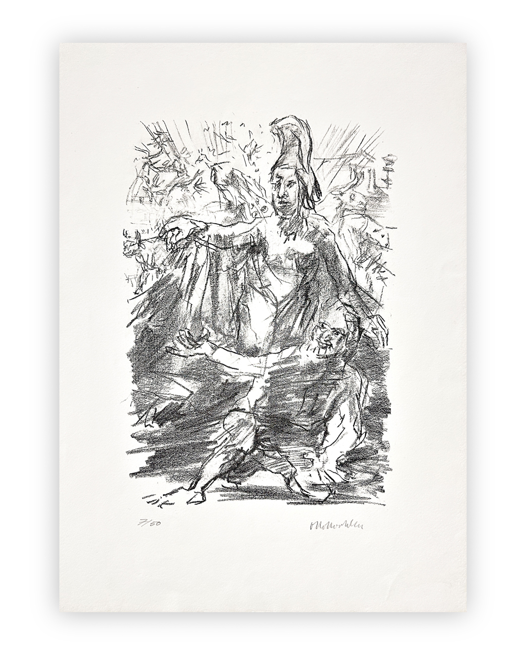 OSKAR KOKOSCHKA (1886-1980) - Atena rivela Itaca a Ulisse, 1966