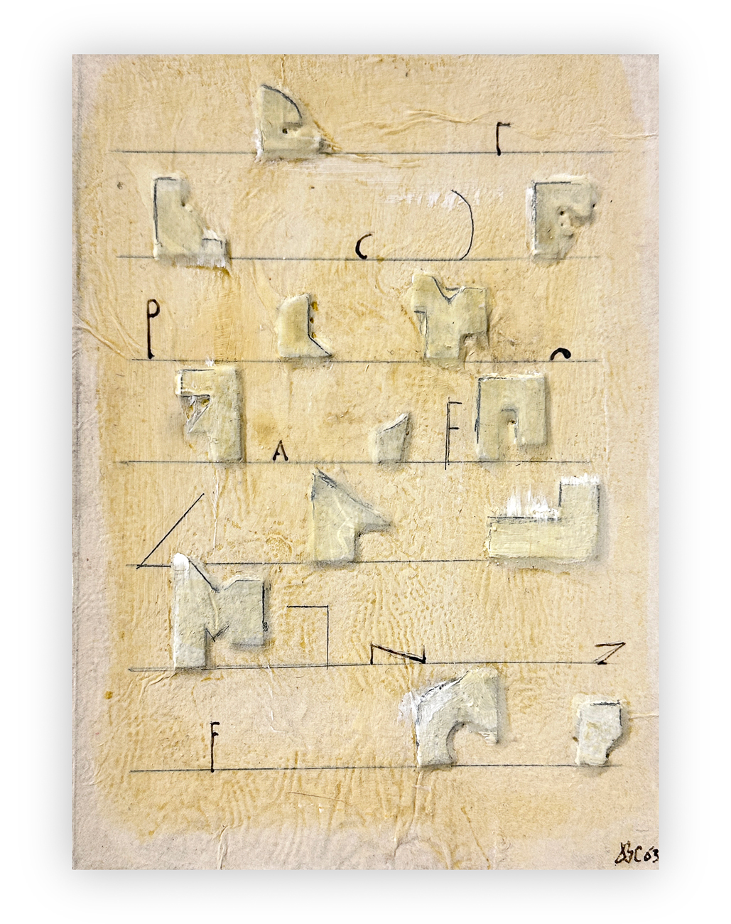 BRUNO CONTE (1939-2021) - Sub alfabeto, 1963