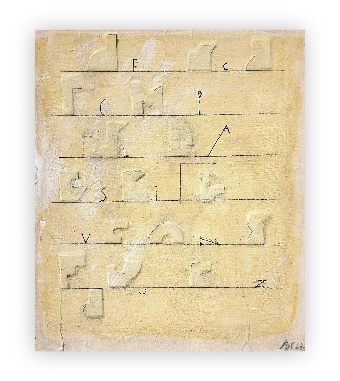 BRUNO CONTE (1939-2021) - Sub alfabeto, 1963