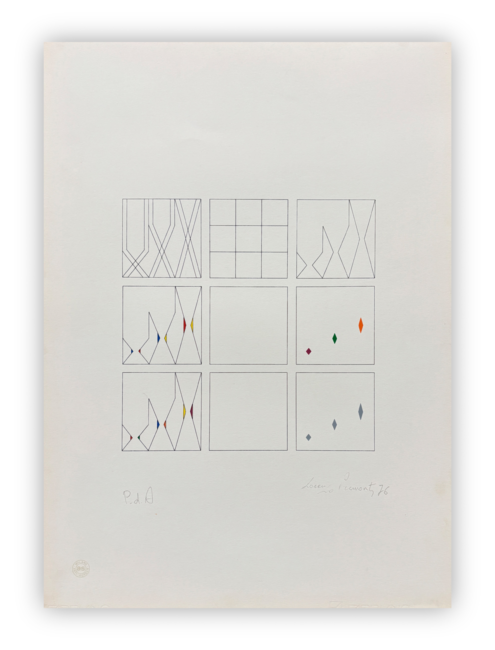 LORENZO PIEMONTI (1935-2015) - Senza Titolo, 1976