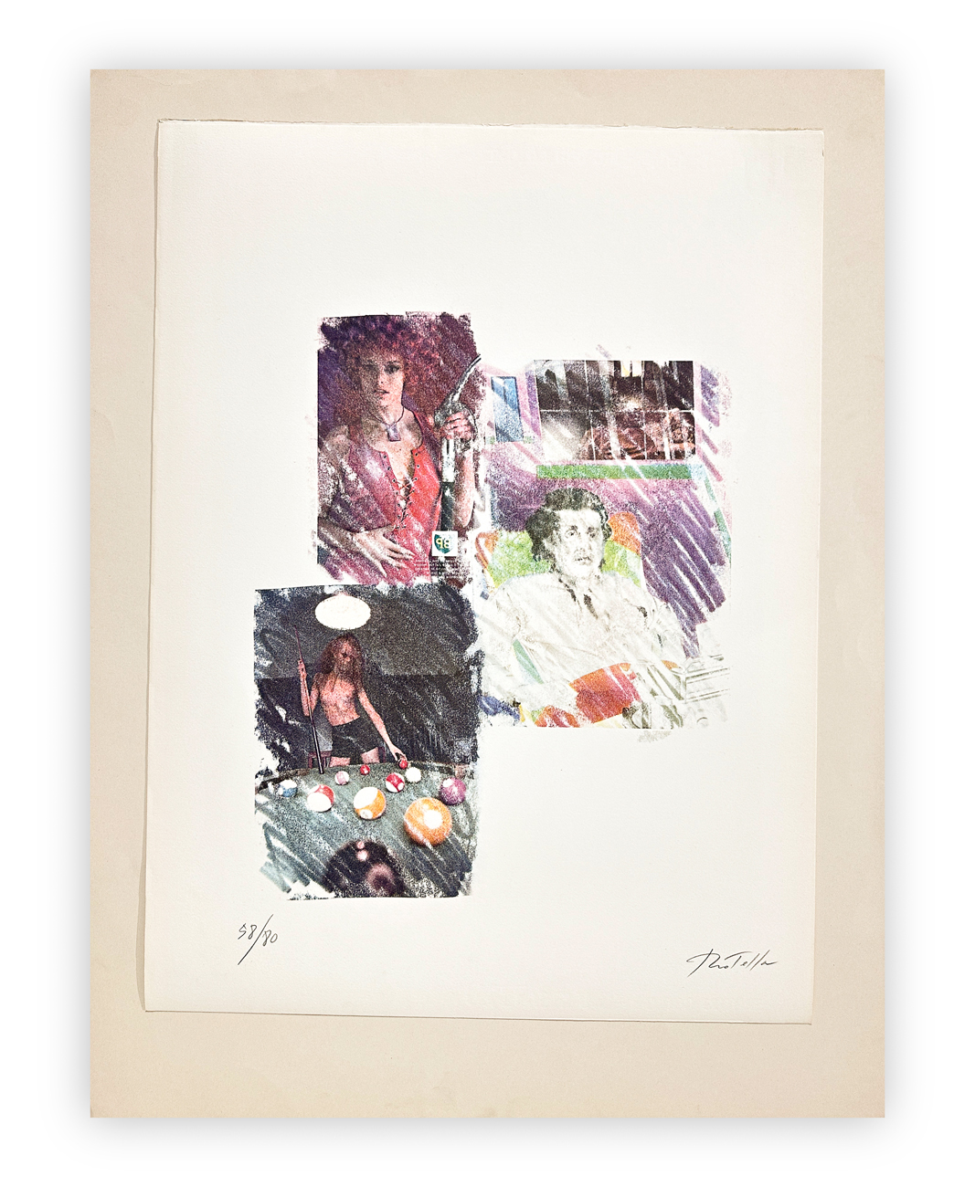 MIMMO ROTELLA (1918-2006) - Senza Titolo (Erotellica), 1974