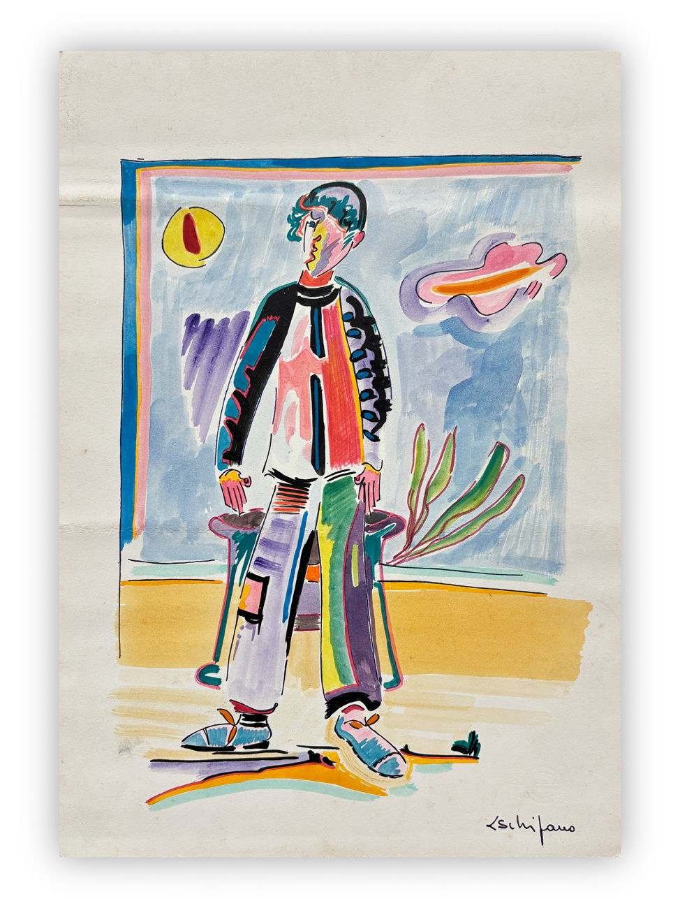 LUCIANO SCHIFANO (1943) - Senza Titolo