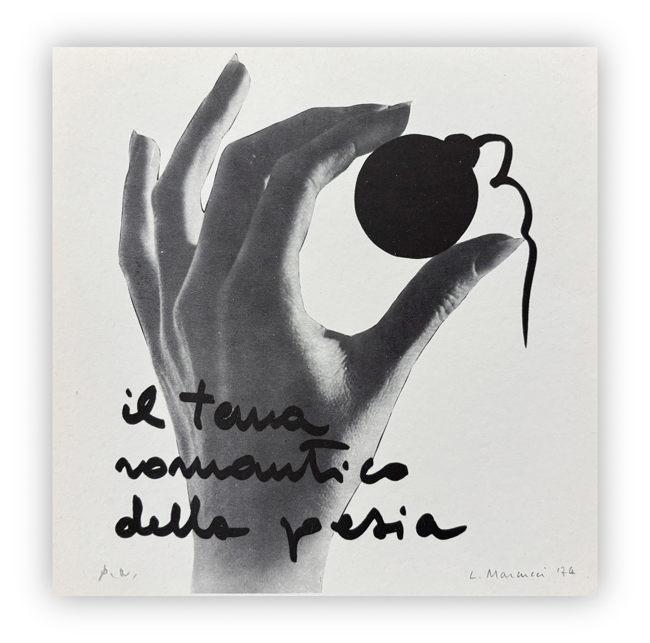 LUCIA MARCUCCI (1933) - Il tema romantico della poesia, 1974