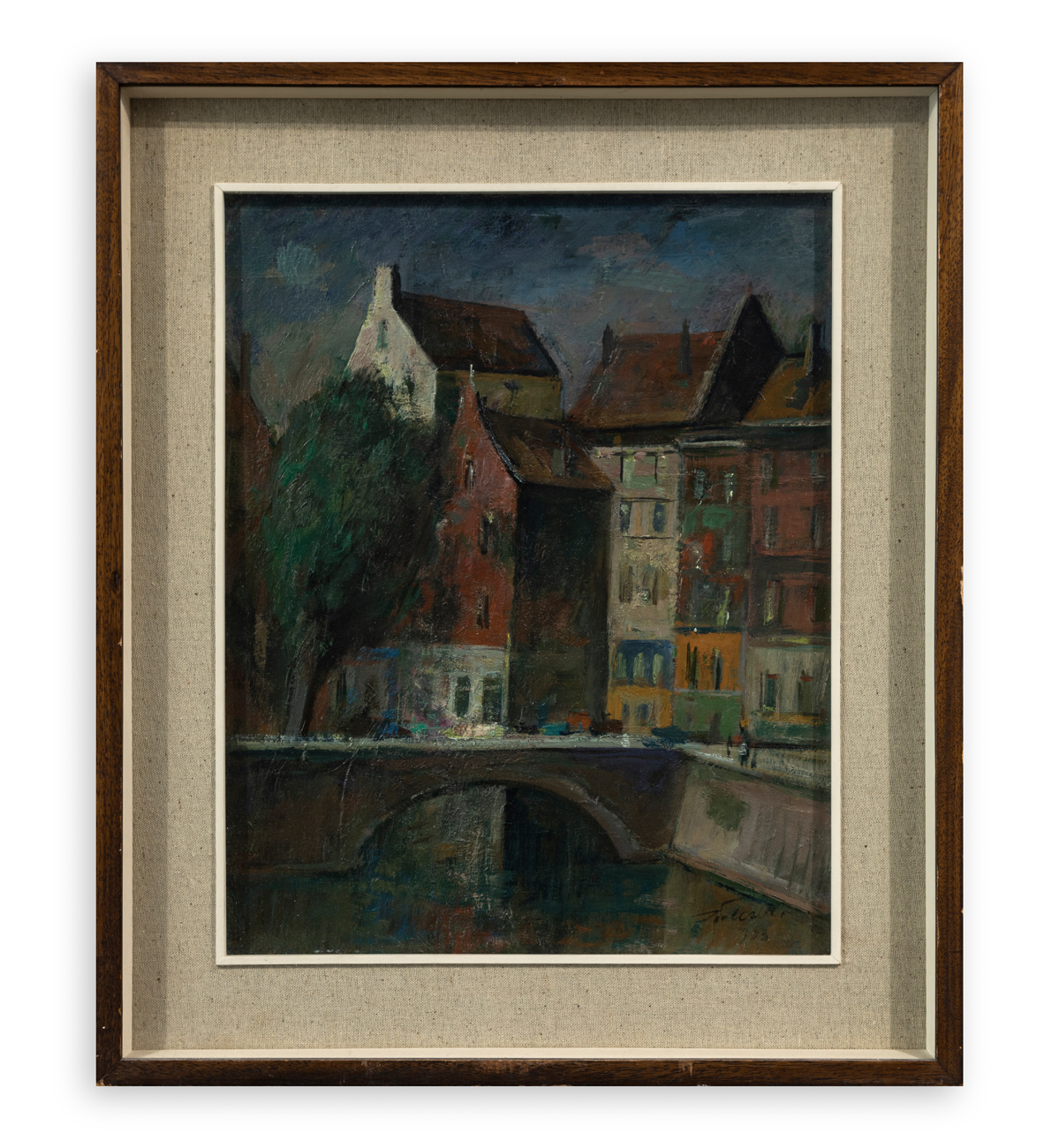 EUGENIO POLESELLO (1895-1983)  - Vecchie case di Amsterdam, 1973