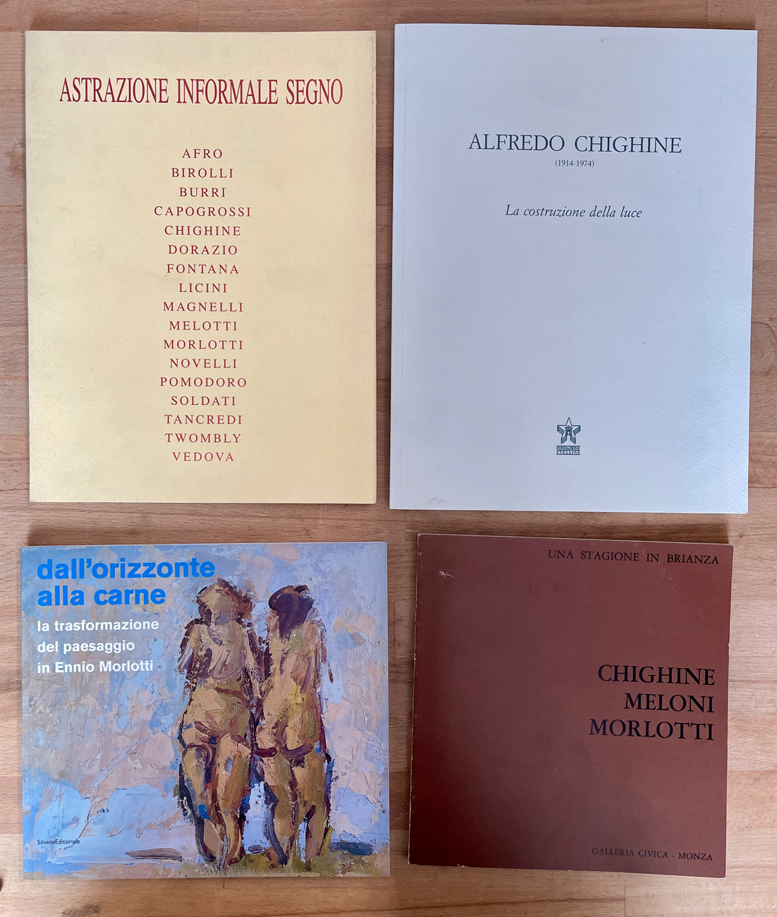 ENNIO MORLOTTI E ALFREDO CHIGHINE - Lotto unico di 4 cataloghi