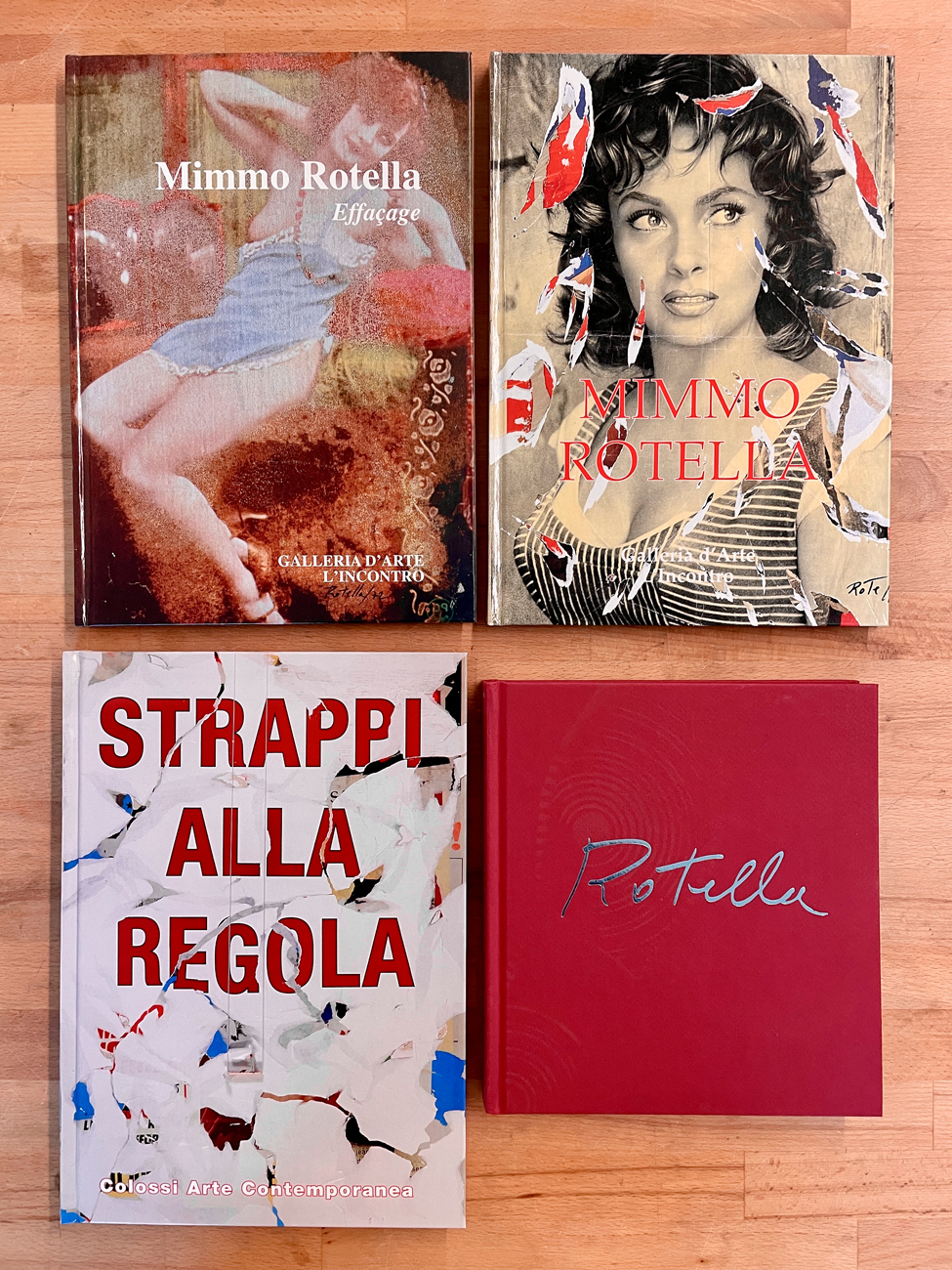 MIMMO ROTELLA - Lotto unico di 4 cataloghi