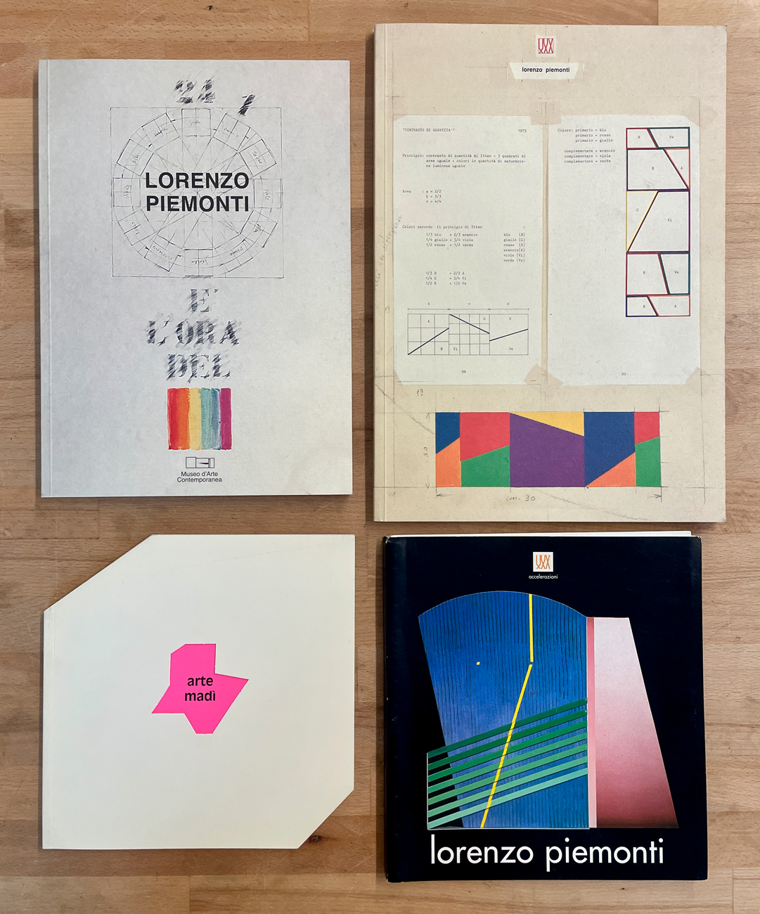 LORENZO PIEMONTI - Lotto unico di 4 cataloghi, di cui uno autografato