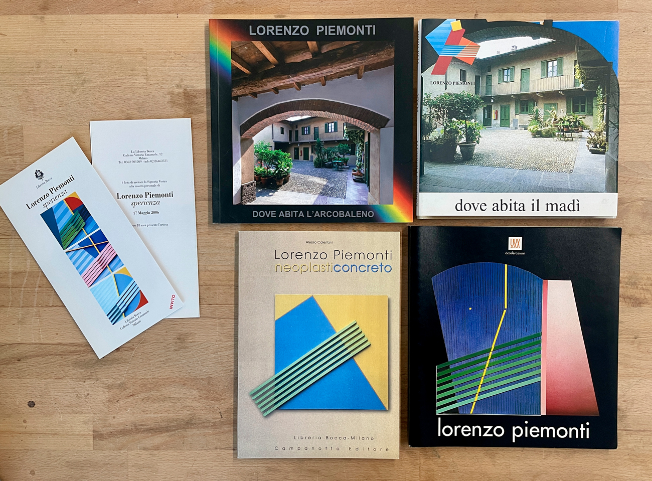 LORENZO PIEMONTI - Lotto unico di 4 cataloghi e due pieghevoli