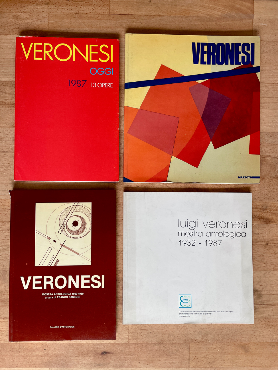 LUIGI VERONESI - Lotto unico di 4 cataloghi, di cui uno autografato