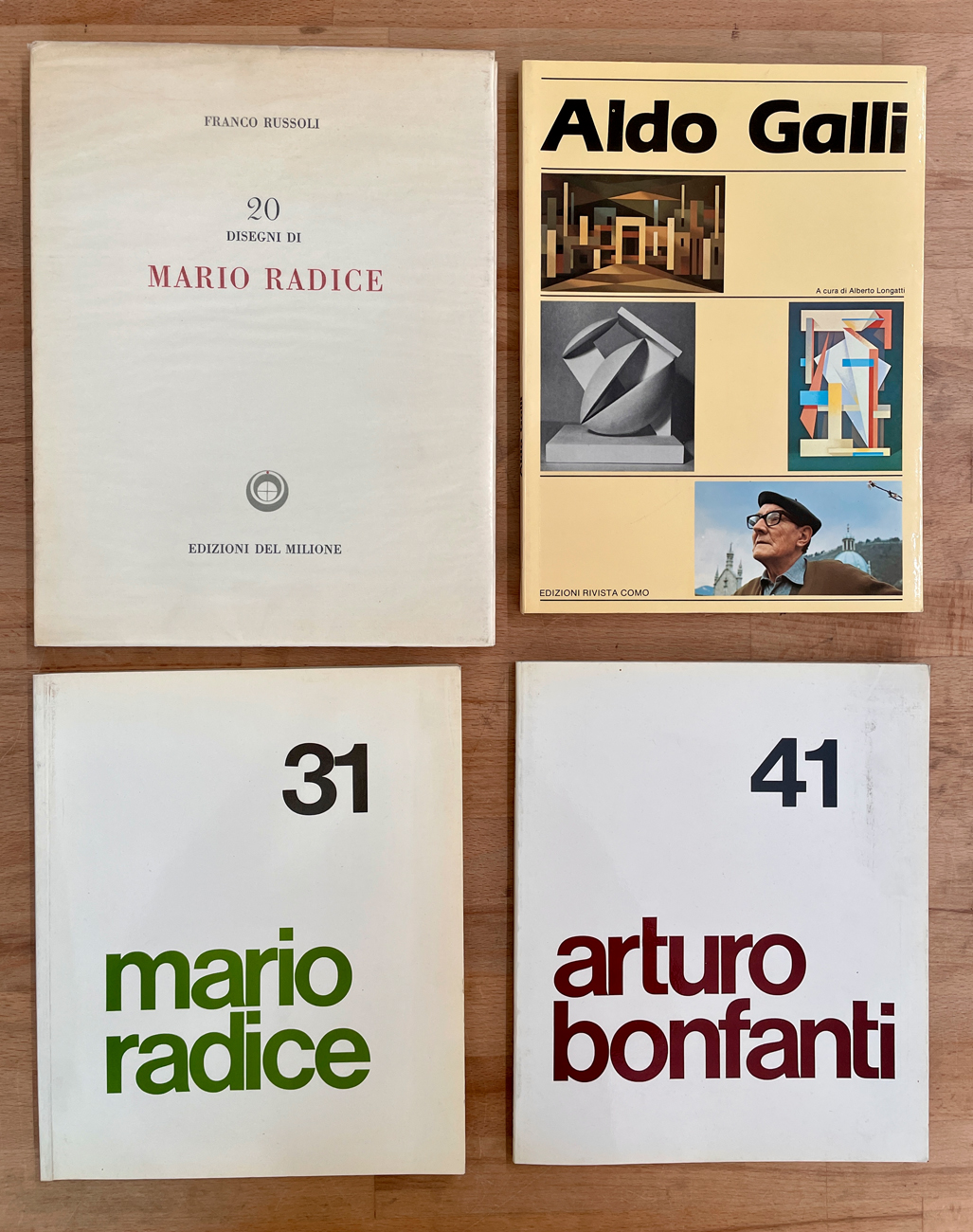 MARIO RADICE, ALDO GALLI E ARTURO BONFANTI - Lotto unico di 3 cataloghi