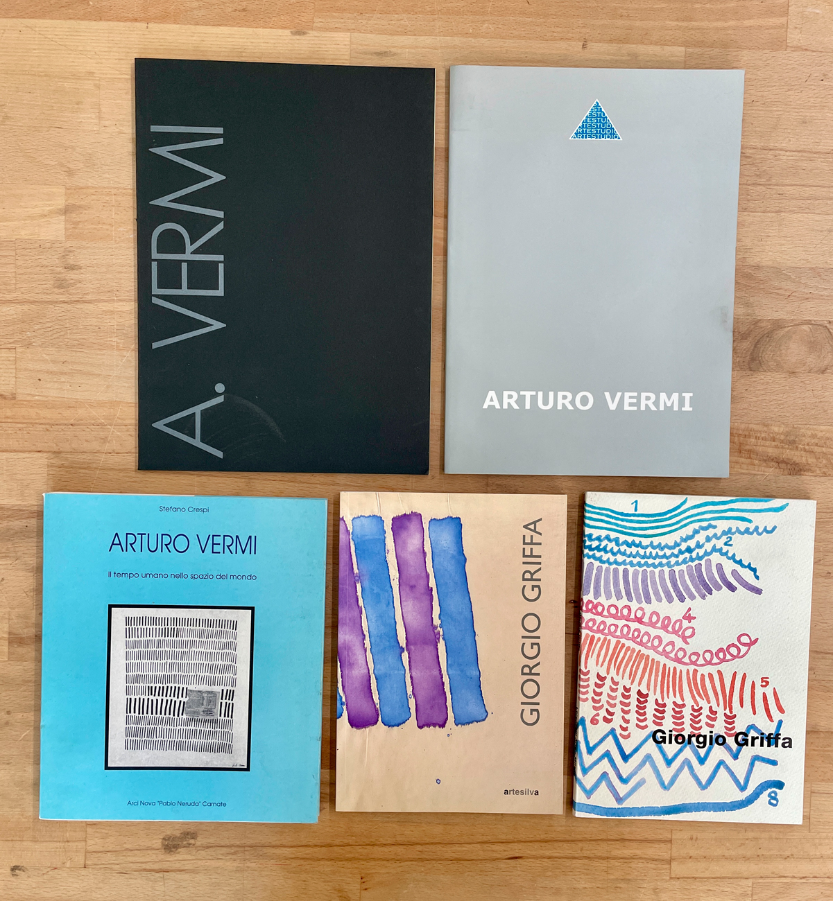 ARTURO VERMI E GIORGIO GRIFFA - Lotto unico di 5 cataloghi