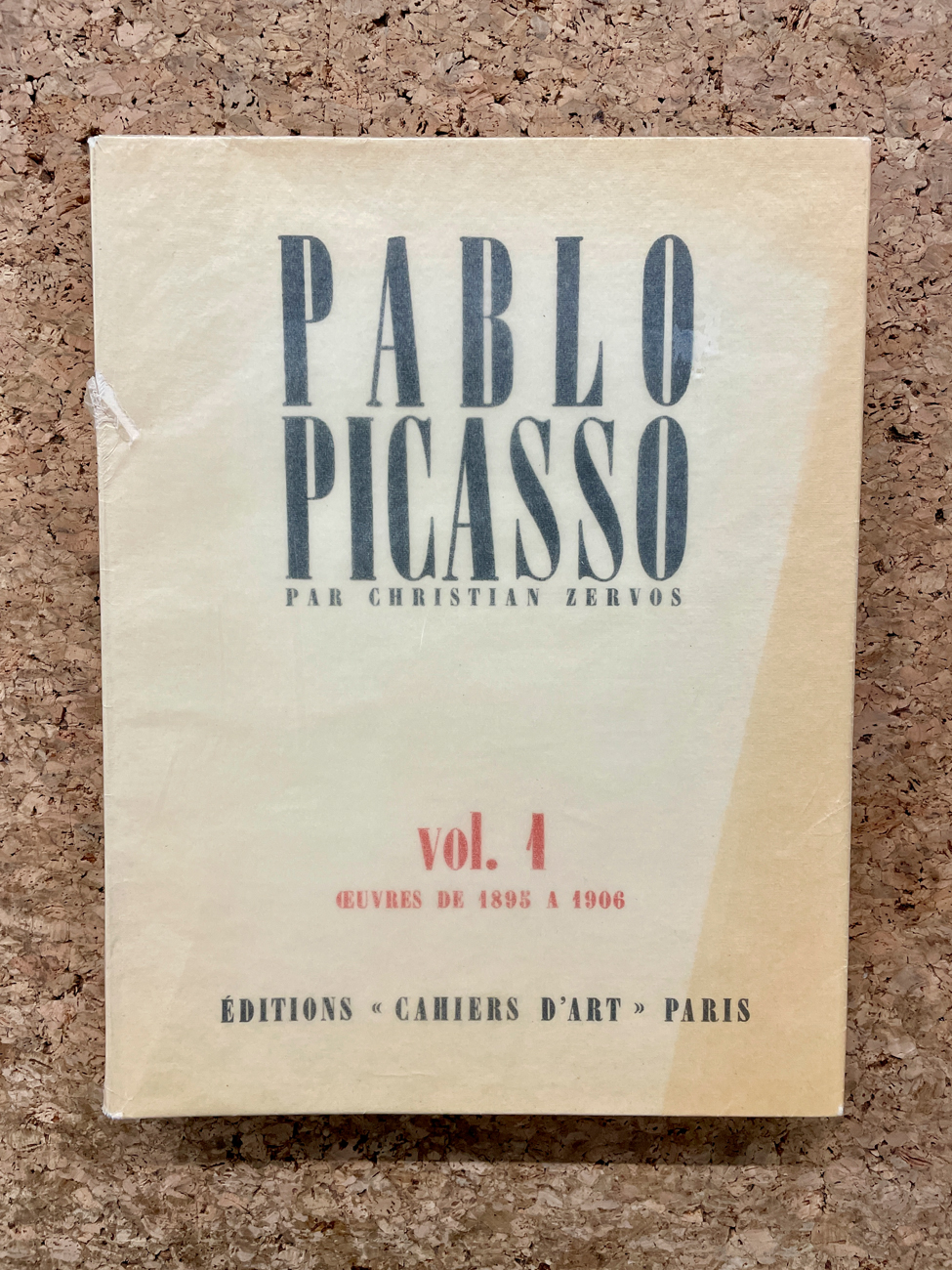PABLO PICASSO - Pablo Picasso par Christian Zervos. Catalogue Raisonné, Vol.1 œuvres de 1895 a 1906, 1957