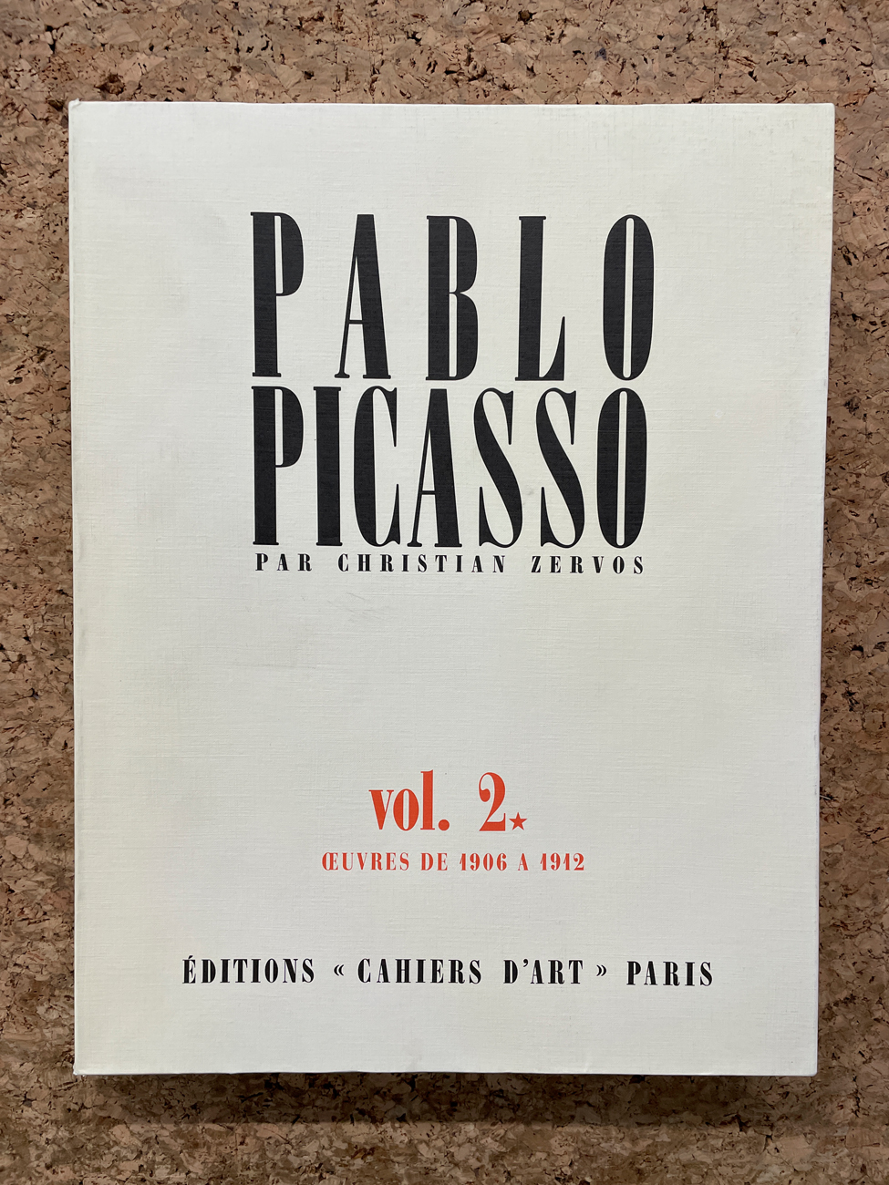 PABLO PICASSO - Pablo Picasso par Christian Zervos. Catalogue Raisonné, Vol.2.1 œuvres de 1906 a 1912, 2013