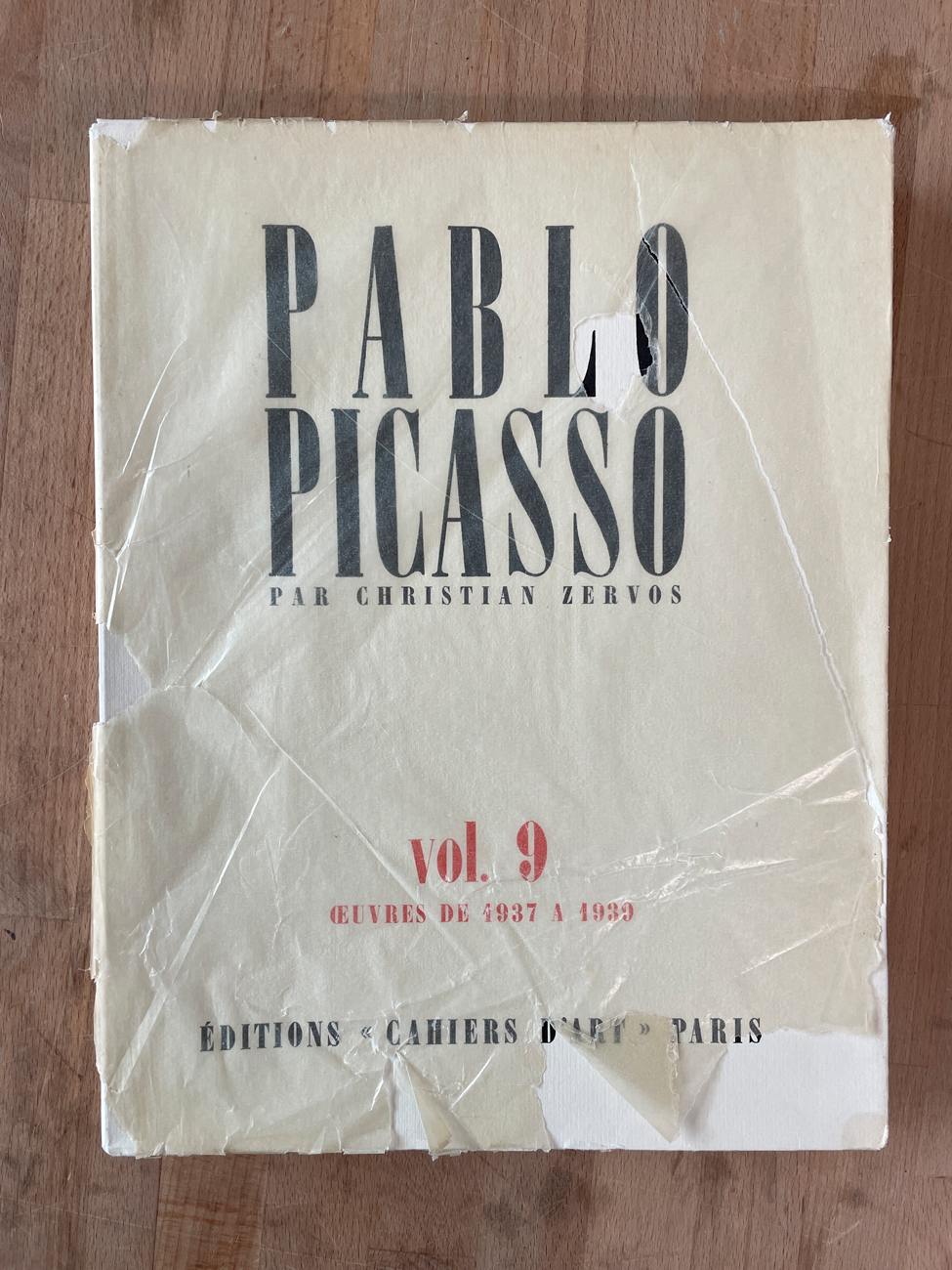 PABLO PICASSO - Pablo Picasso par Christian Zervos. Catalogue Raisonné, Vol.9 œuvres de 1937 a 1939, 1982