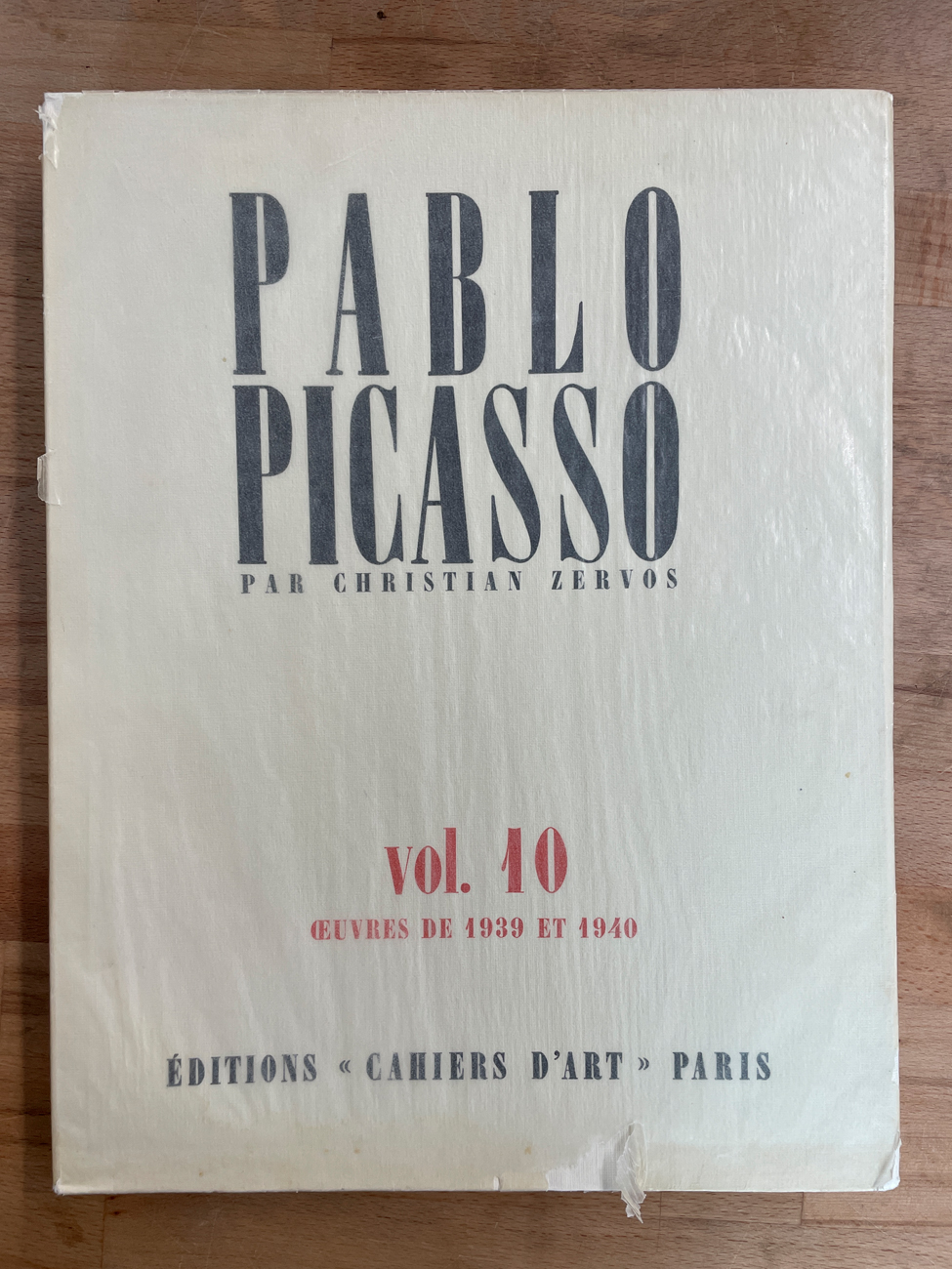 PABLO PICASSO - Pablo Picasso par Christian Zervos. Catalogue Raisonné, Vol.10 œuvres de 1939 et 1940, 1983