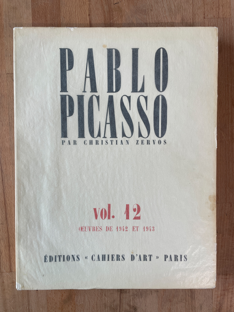 PABLO PICASSO - Pablo Picasso par Christian Zervos. Catalogue Raisonné, Vol.12 œuvres del 1942 et 1943, 1983
