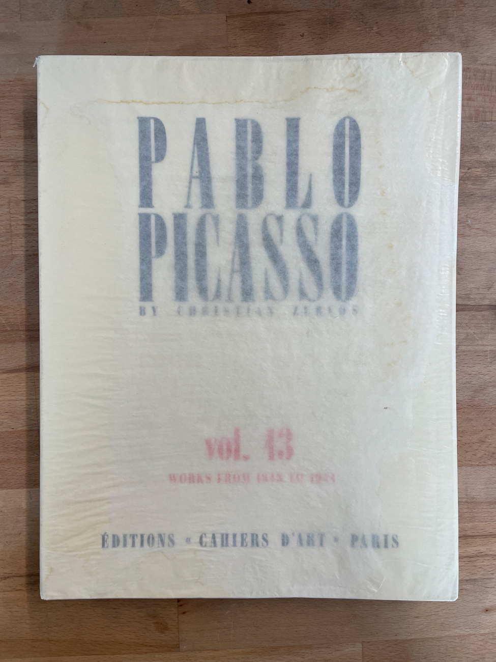 PABLO PICASSO - Pablo Picasso par Christian Zervos. Catalogue Raisonné,Vol. 13 œuvres de 1943 et 1944, 2013