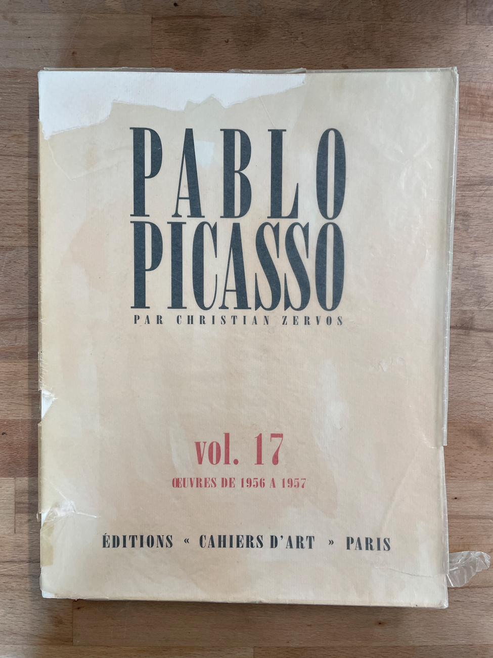 PABLO PICASSO - Pablo Picasso par Christian Zervos. Catalogue Raisonné, Vol. 17 œuvres de 1956 a 1957, 1966
