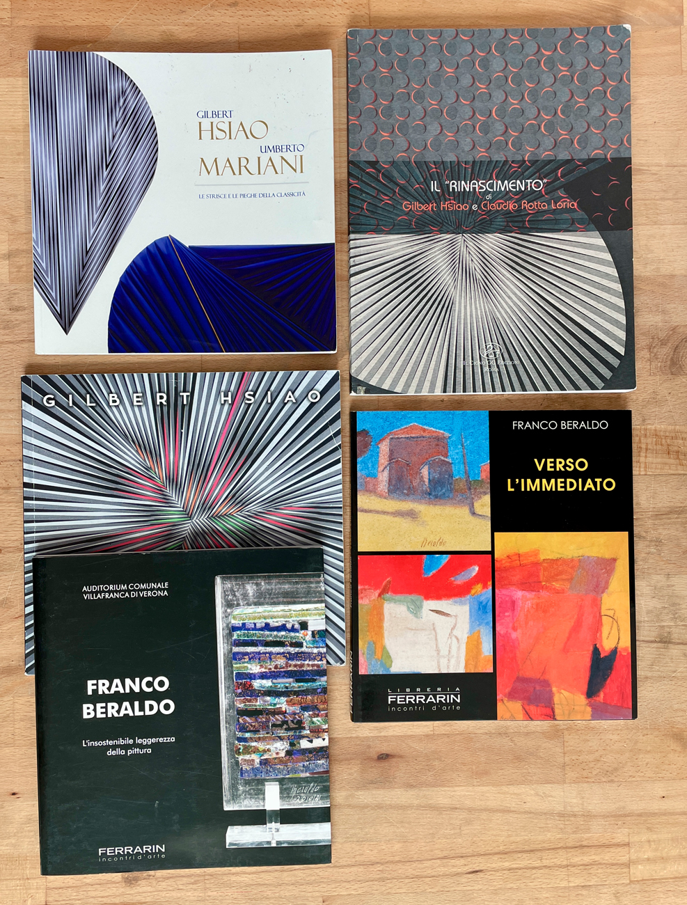 GILBERT HSIAO E FRANCO BERALDO - Lotto unico di 5 cataloghi