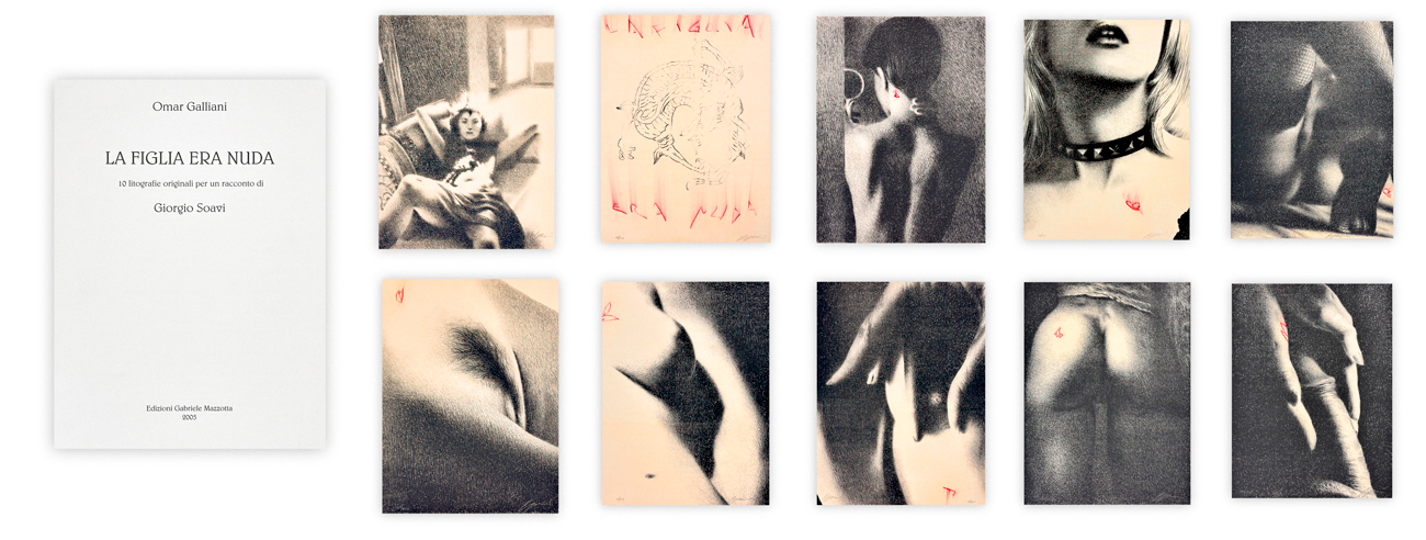 OMAR GALLIANI (1954) - La figlia era nuda. 10 litografie originali per un racconto di Giorgio Soavi, 2005