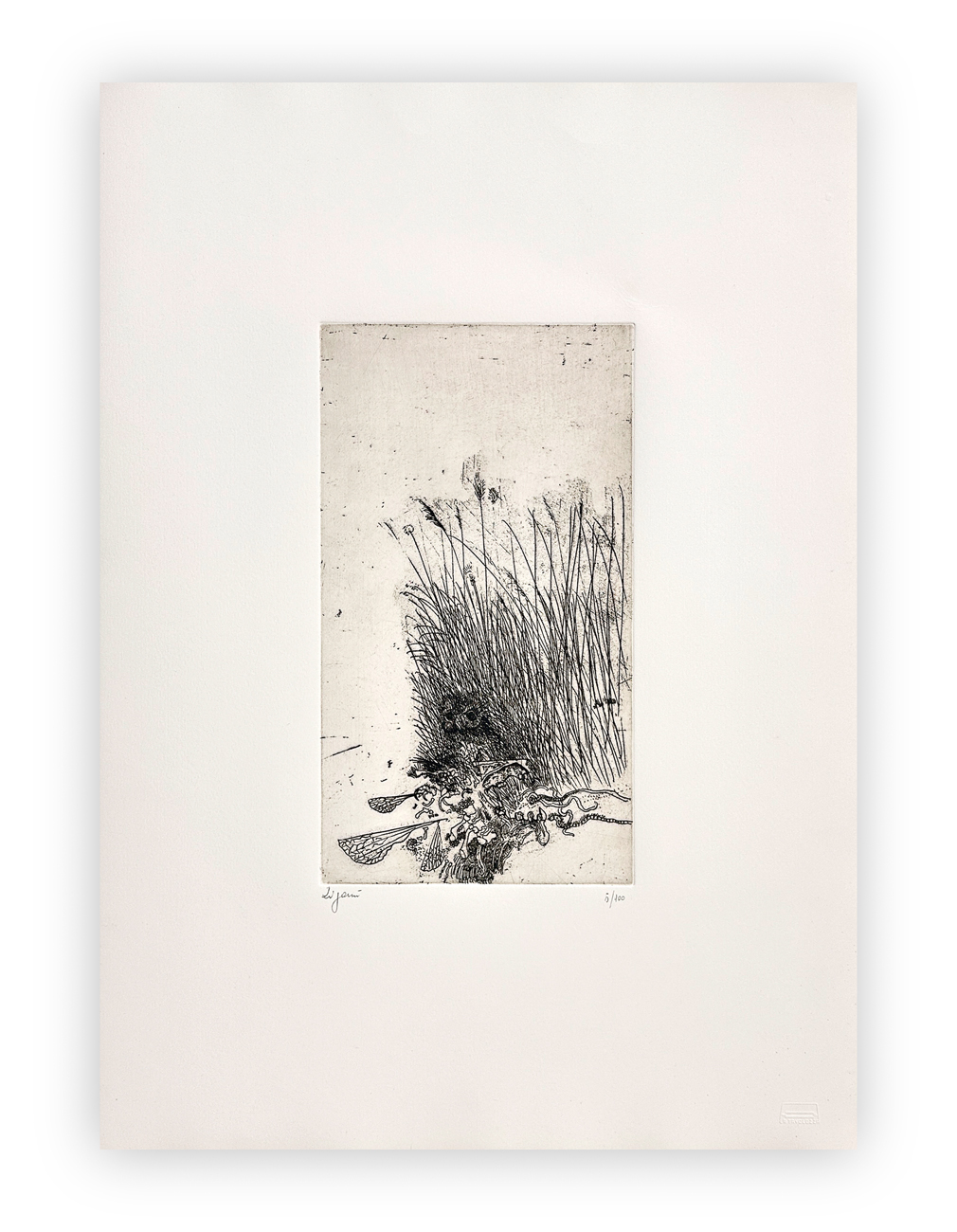 GIUSEPPE ZIGAINA (1924-2015) - Senza Titolo (Uccello nell'erba), 1978