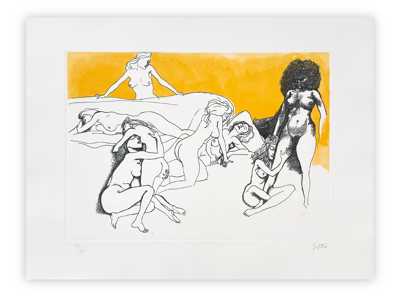 RENATO GUTTUSO (1911-1987) - Zelis a Usbek (4), 1973