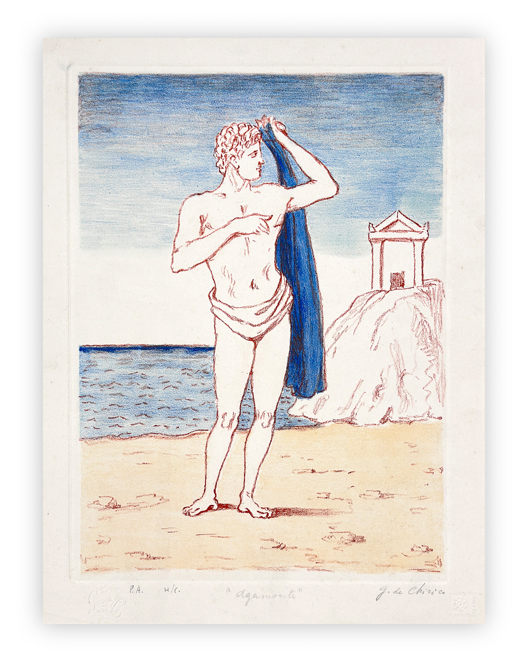 GIORGIO DE CHIRICO (1888-1978) - Agamonte, 1974
