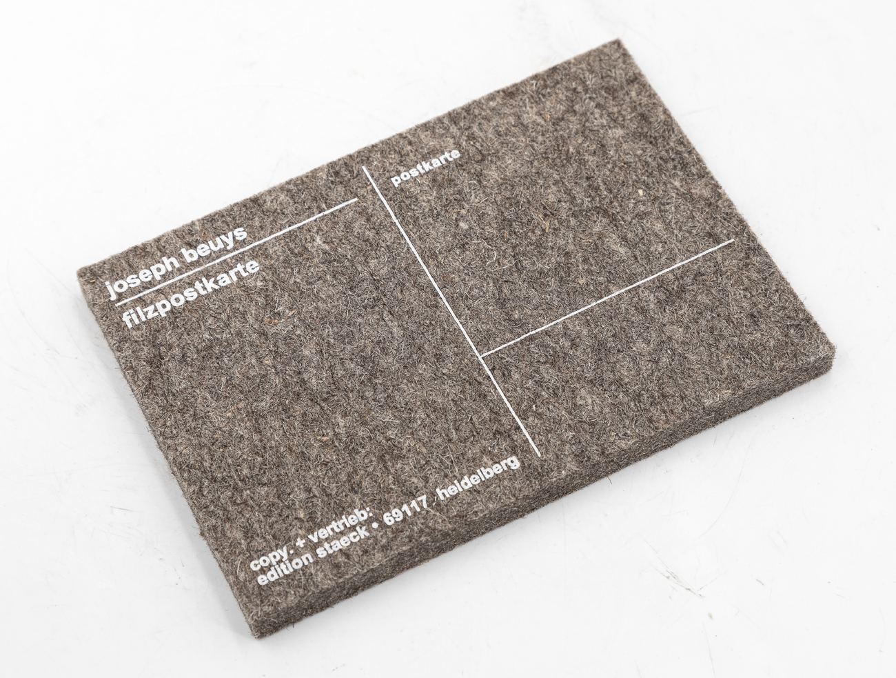 JOSEPH BEUYS  - Feltpostcard, 1985