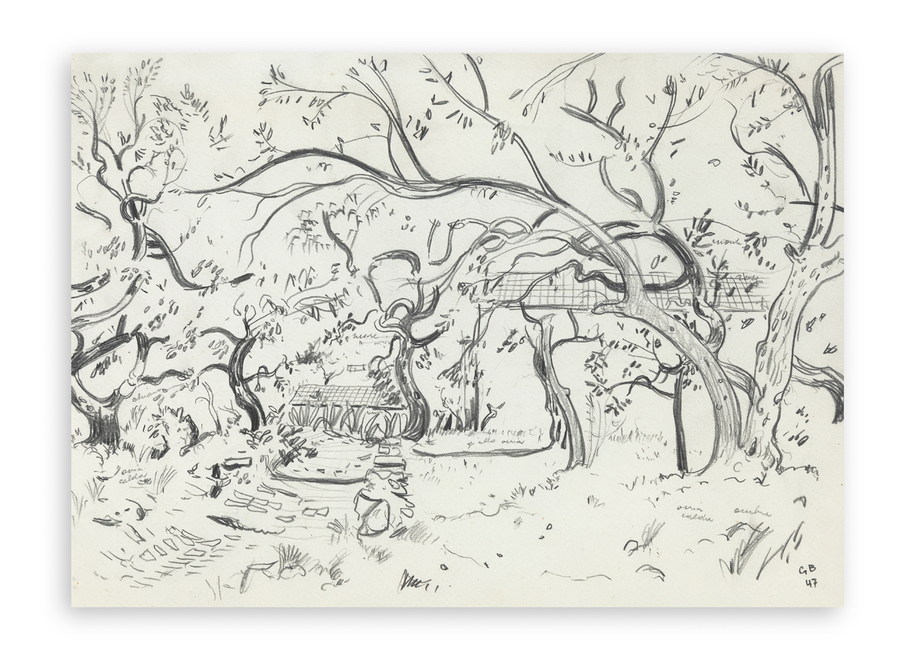 CESARE BREVEGLIERI (1902-1948) - Giardino, 1947