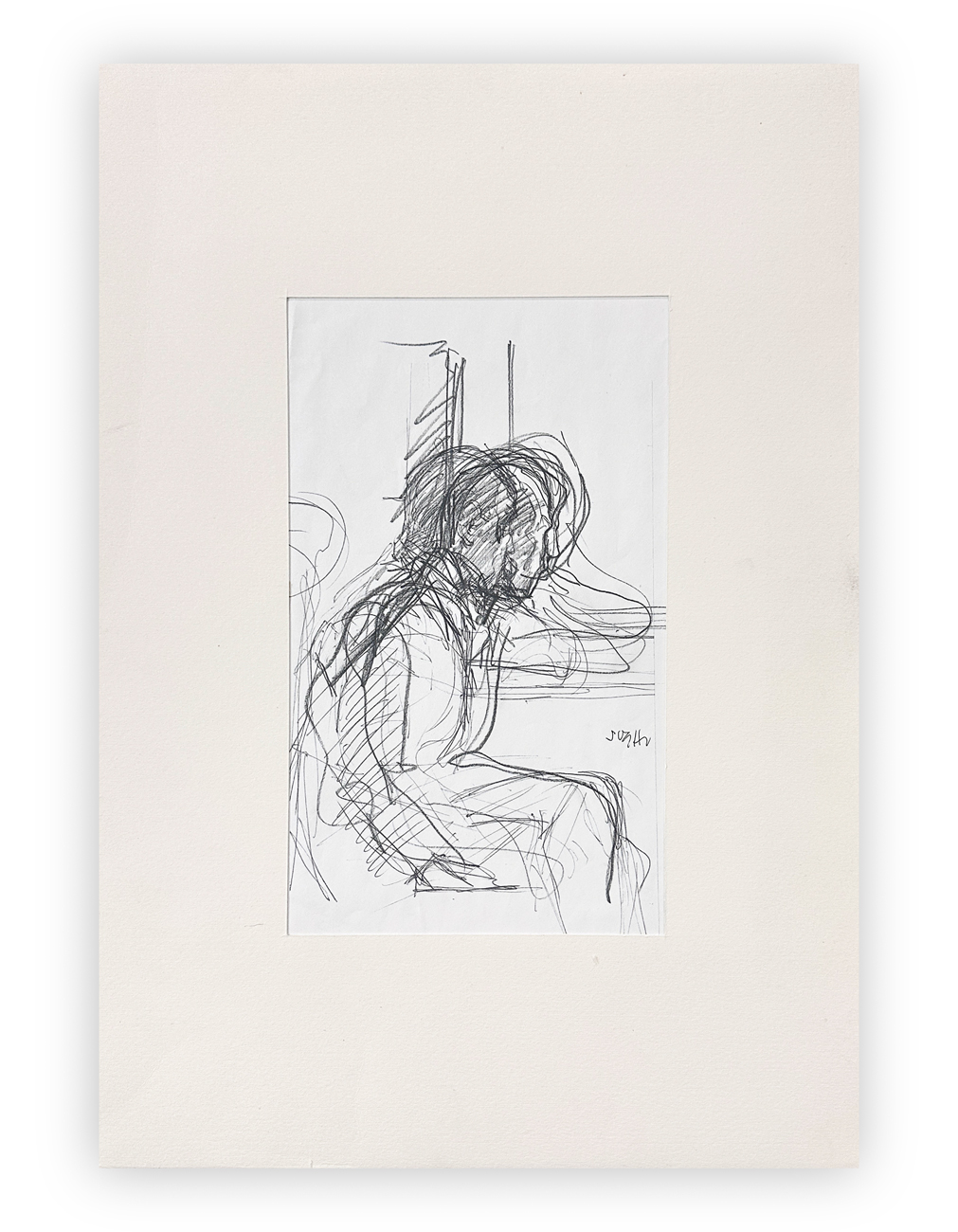 ALBERTO SUGHI (1928-2012) - Uomo seduto in nero, 2002