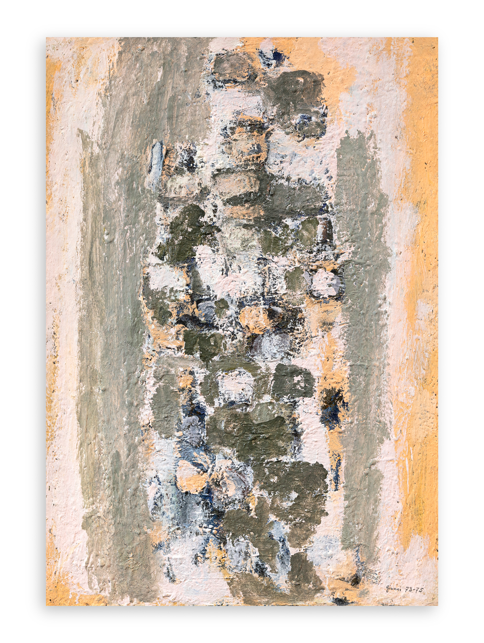 PIERO GIUNNI (1912-2000) - Un'ombra sul muro rosa, 1973-1975