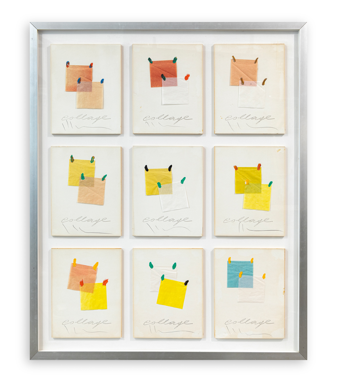 ALDO MONDINO (1938-2005) - Senza Titolo (9 collage), anni '70