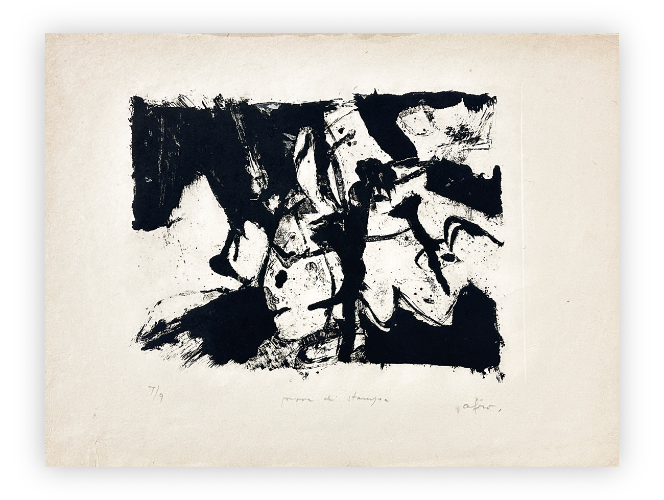 AFRO BASALDELLA (1912-1976) - Notte di inverno o occhio di lucertola, 1960