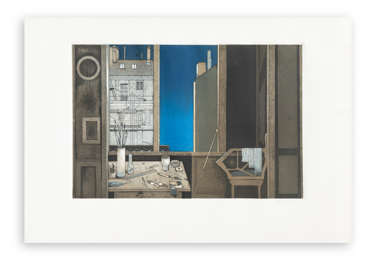 KARL PLATTNER (1919-1986) - Nello studio, 1979