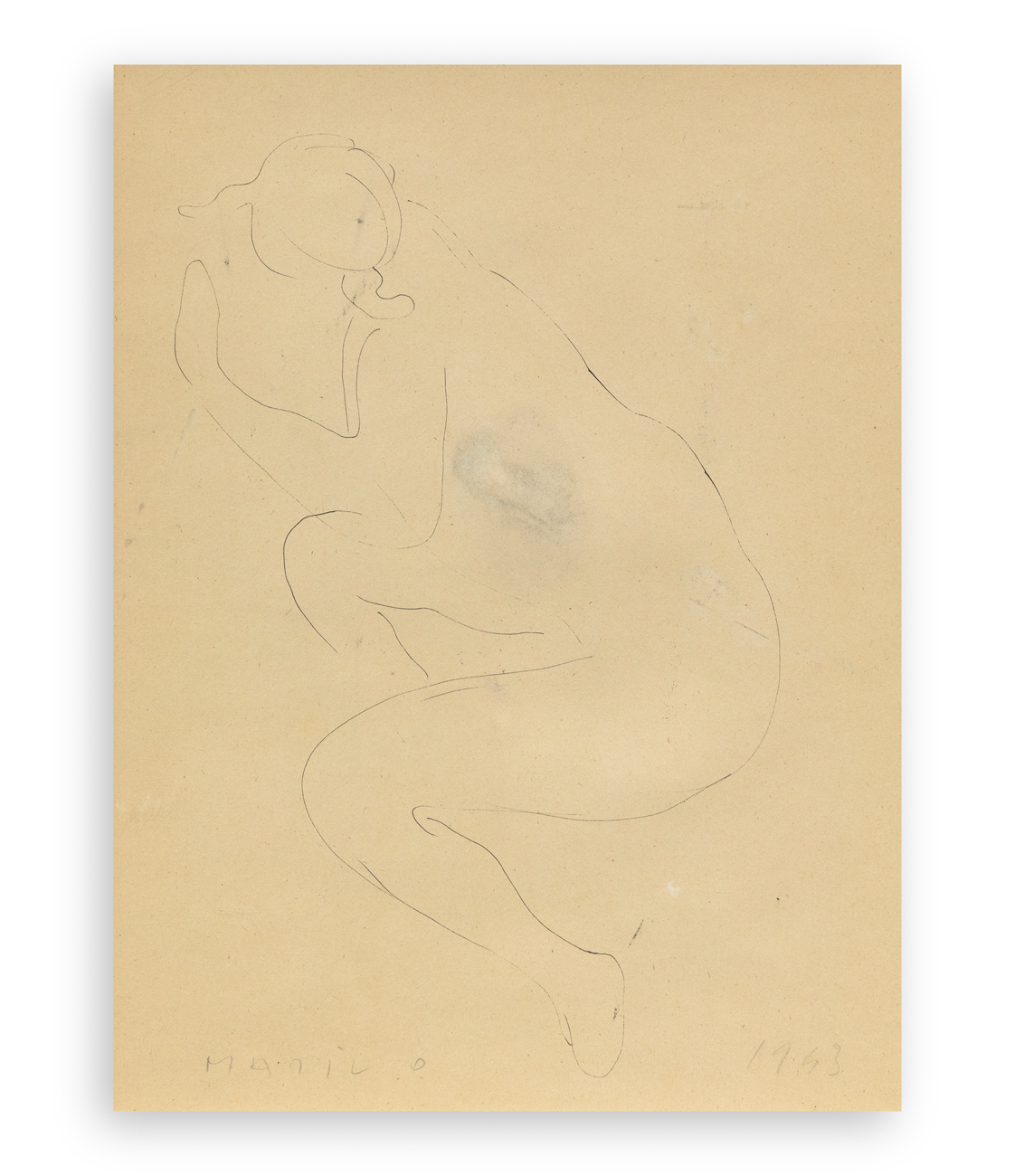 MARINO MARINI (1901-1980) - Nudo sdraiato, 1943
