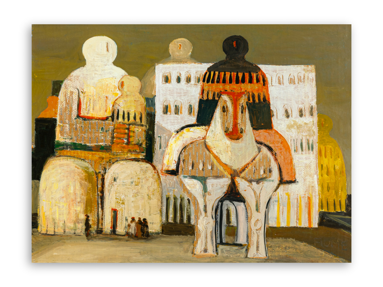 SALVATORE FIUME (1915-1997) - Isole con cavallo