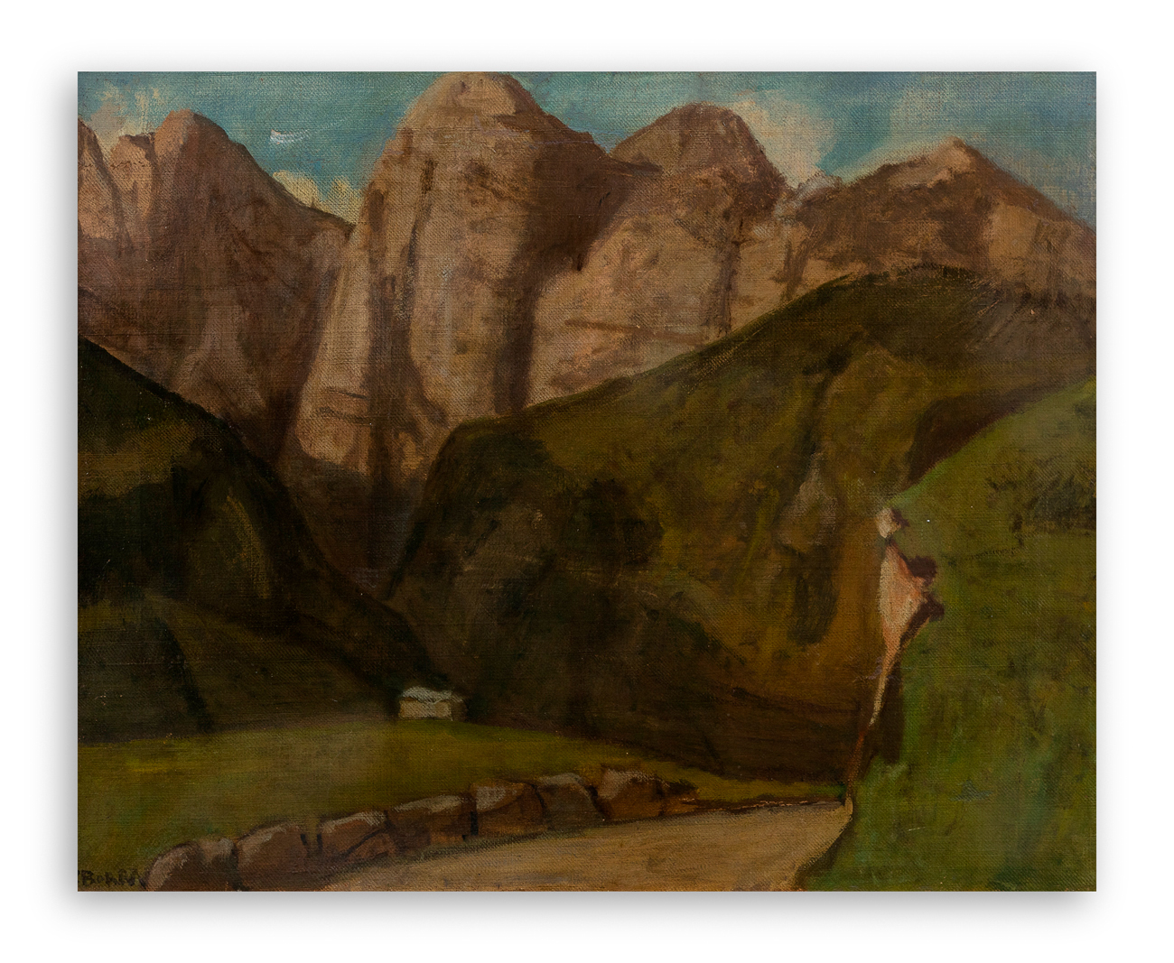 POMPEO BORRA (1898-1973) - Paesaggio (Dolomiti), 1933