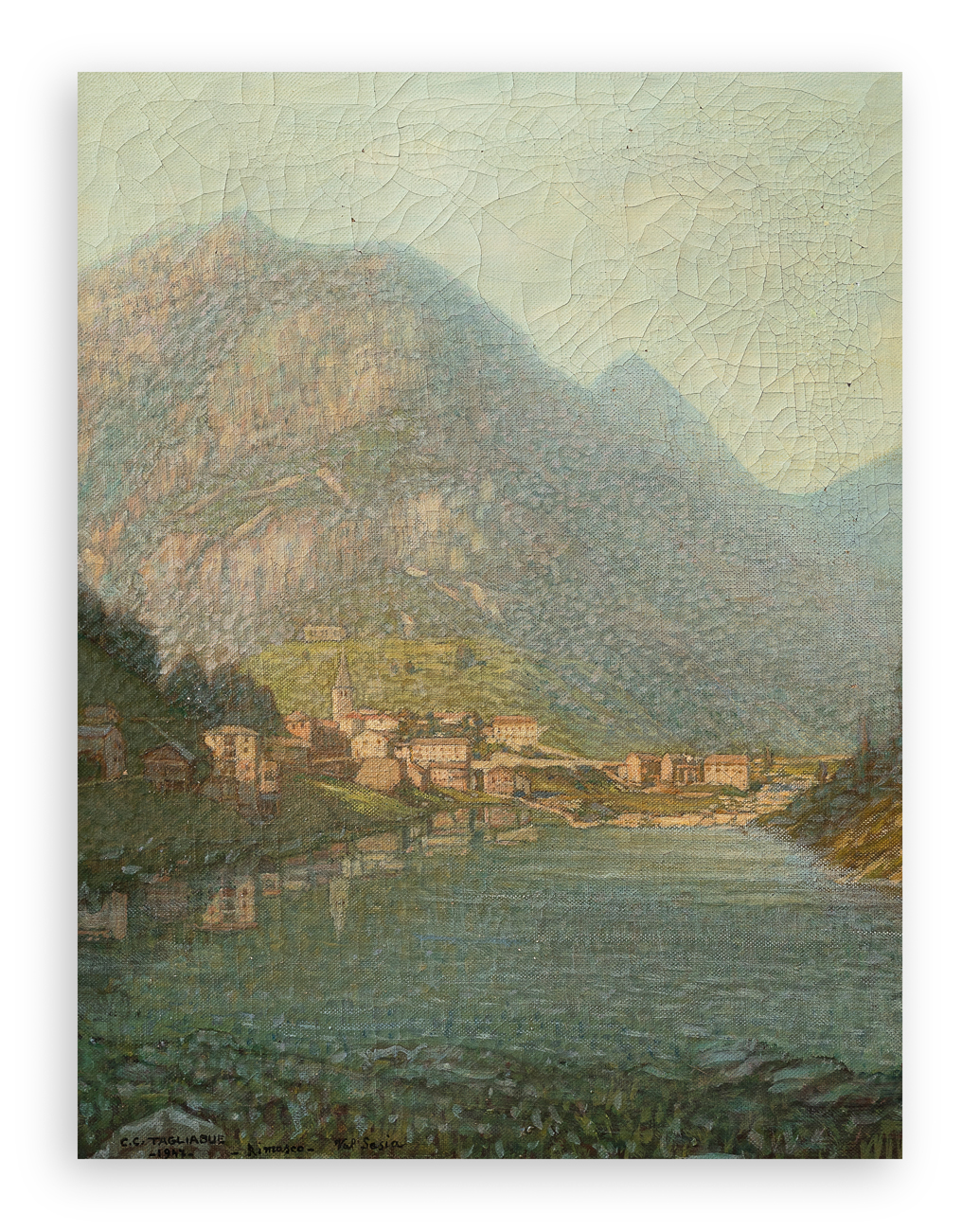 CARLO COSTANTINO TAGLIABUE (1880-1968) - Rimasco. Val Sesia, 1947