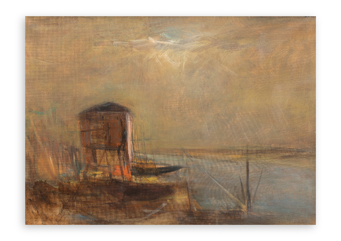 BRUNO ZONI (1911-1986) - Sul Po. Perpanese (Pavia). Solitudine, 1944