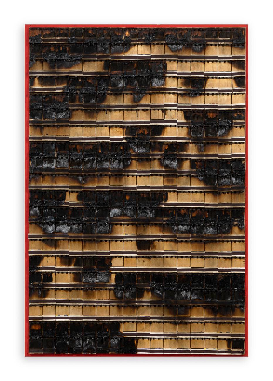 BERNARD AUBERTIN (1934-2015) - Pochettes d'allumettes brûlées, 1974