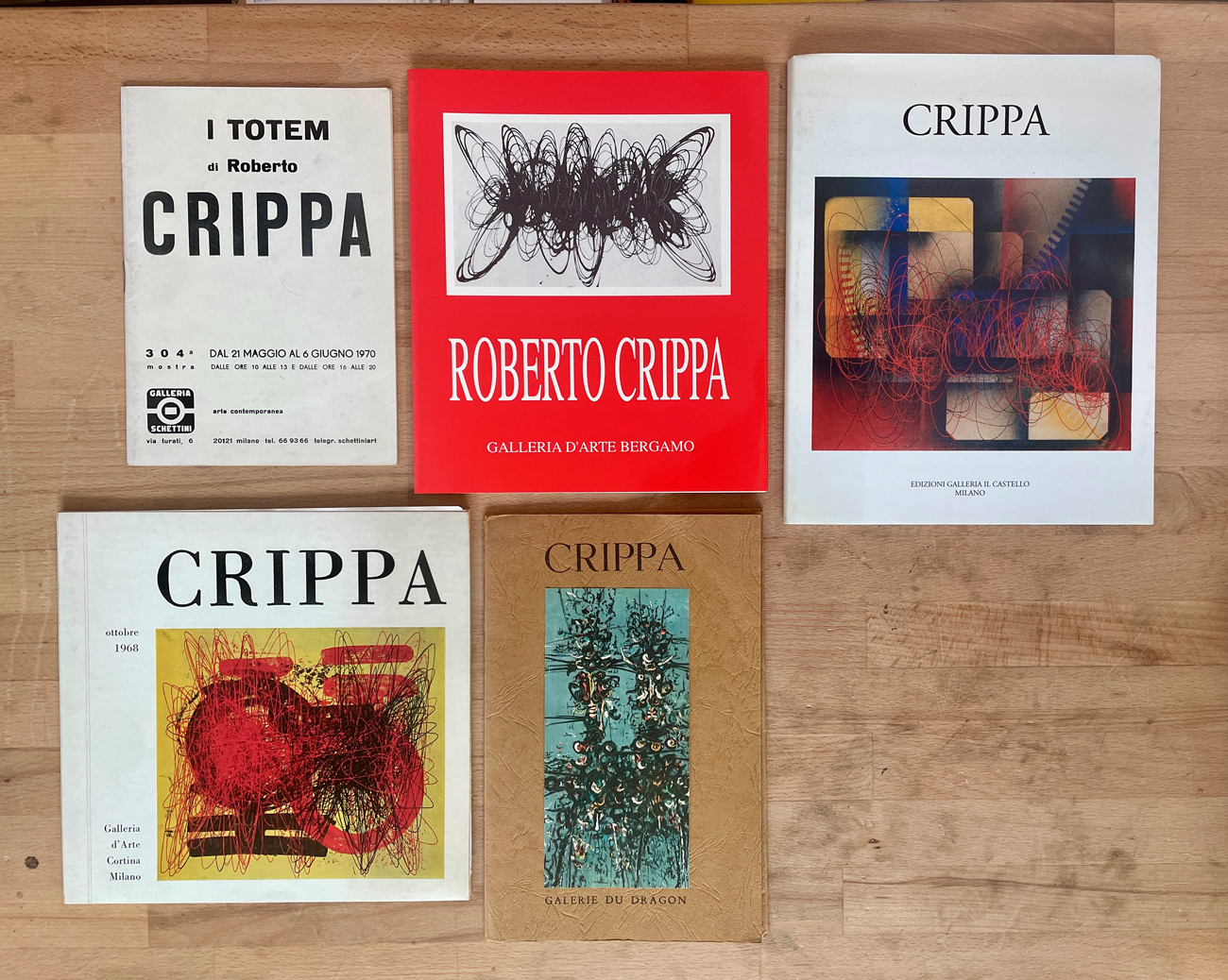 ROBERTO CRIPPA - Lotto unico di 5 cataloghi