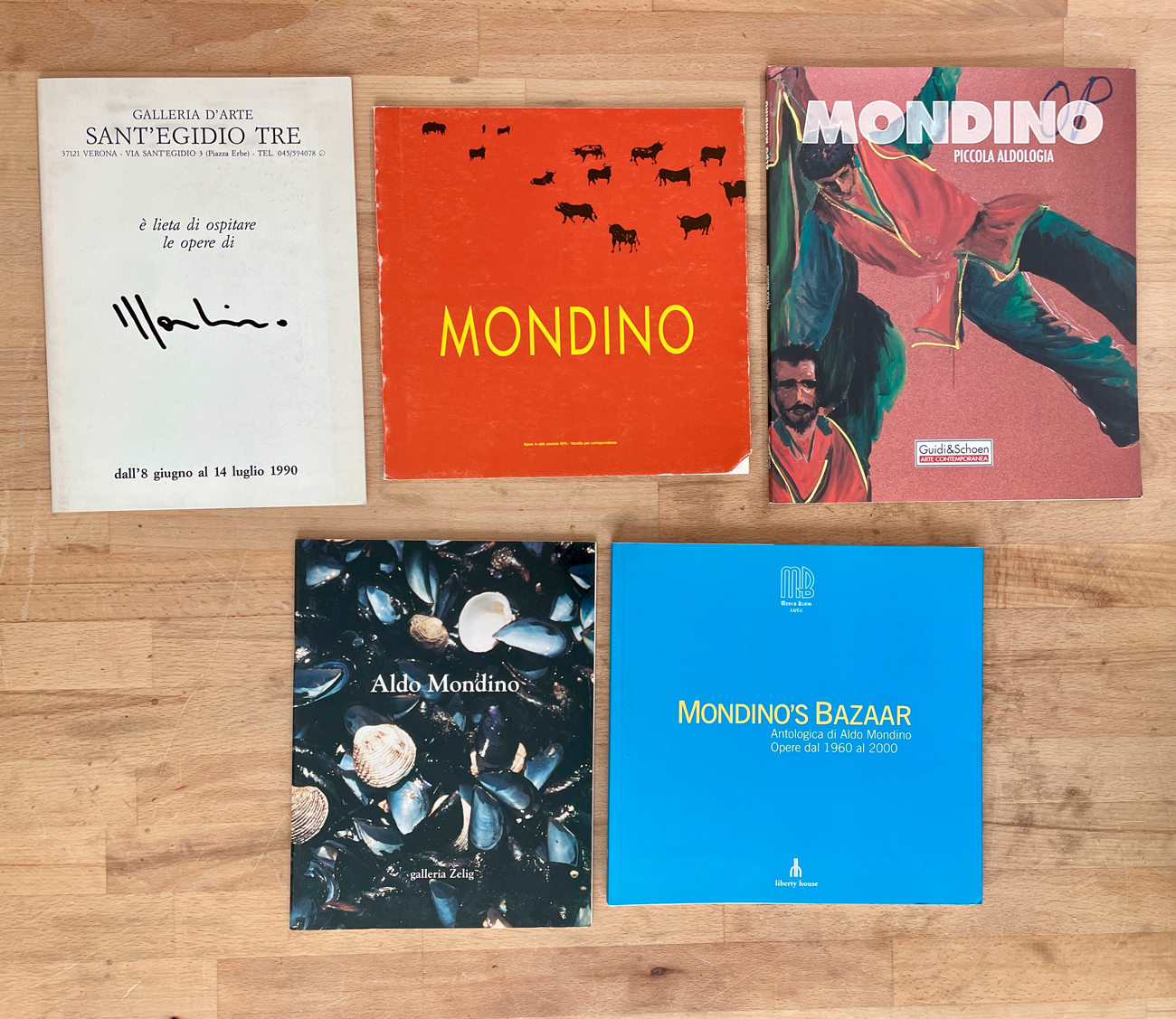 ALDO MONDINO - Lotto unico di 5 cataloghi