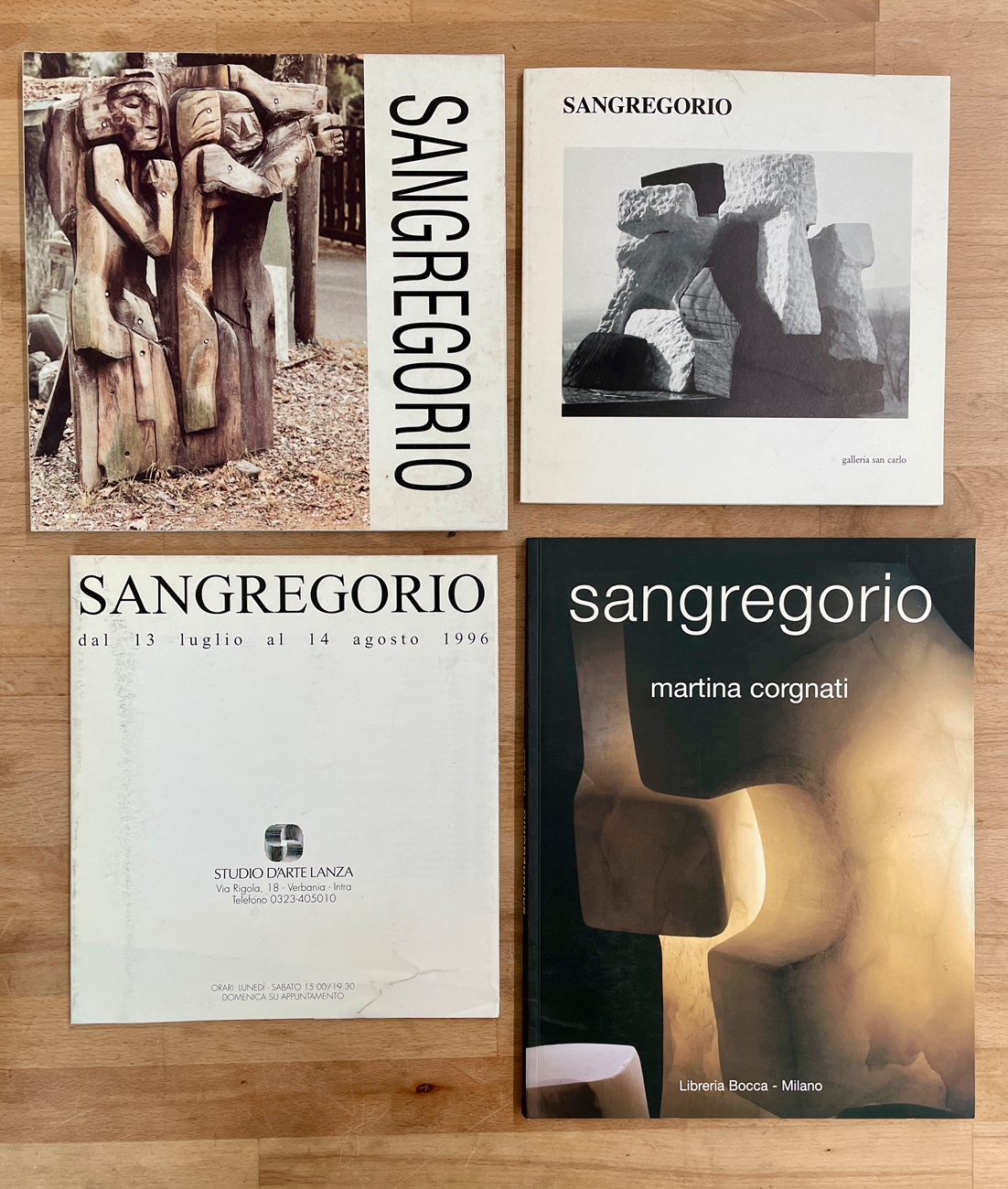 GIANCARLO SANGREGORIO - Lotto unico di 4 cataloghi