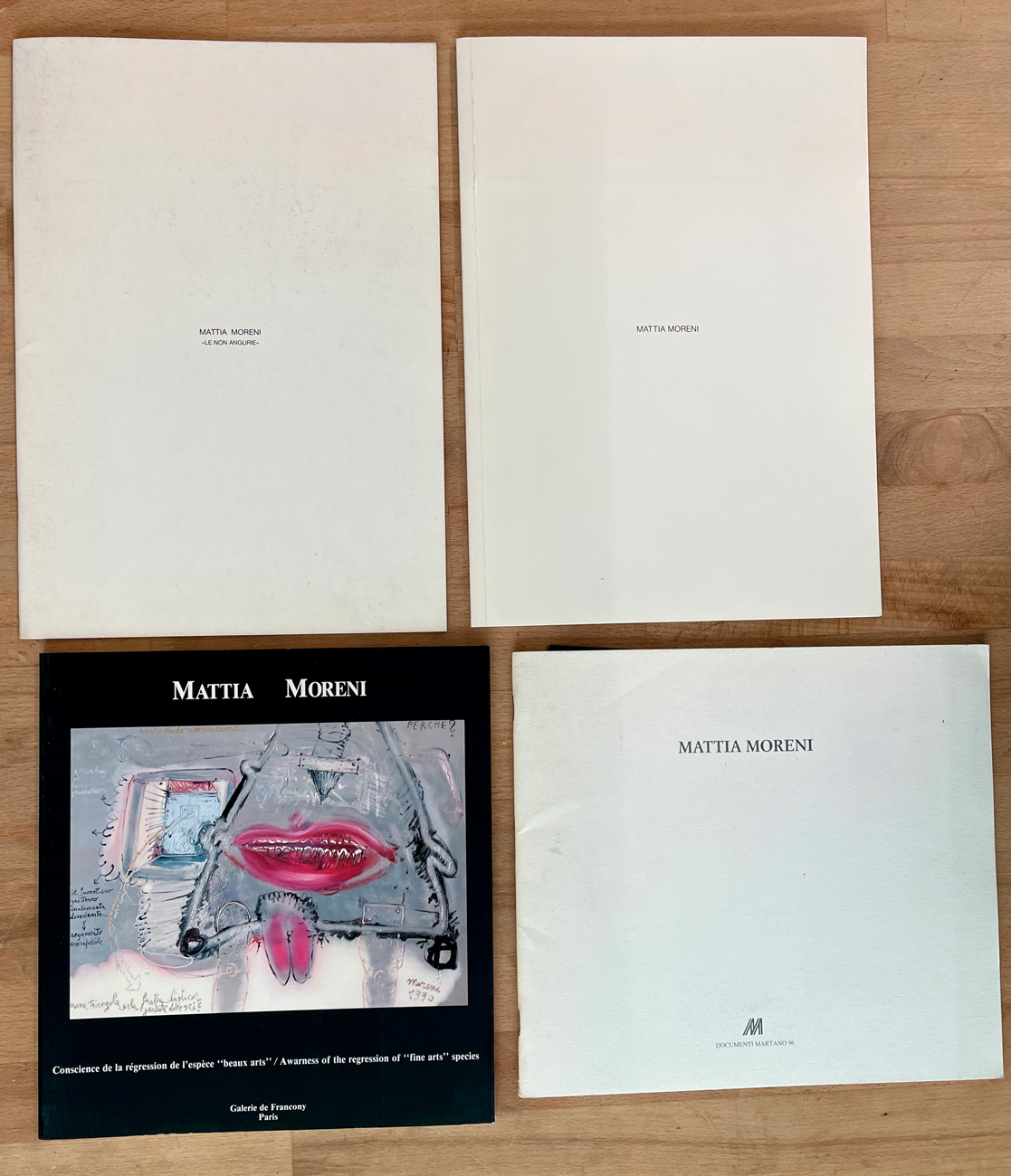 MATTIA MORENI - Lotto unico di 4 cataloghi