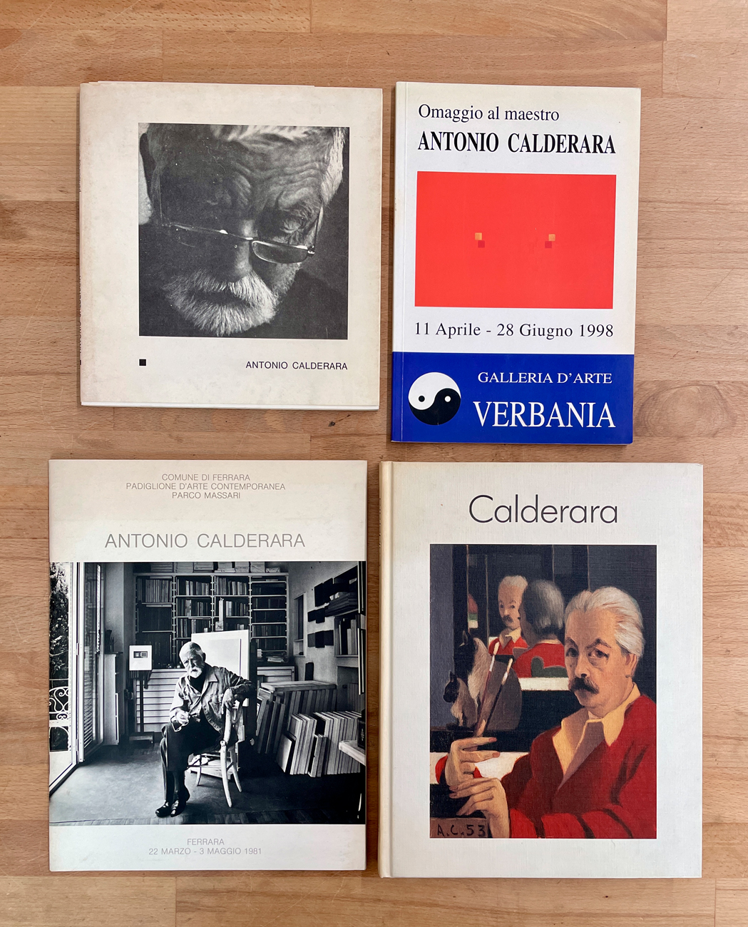 ANTONIO CALDERARA - Lotto unico di 4 cataloghi