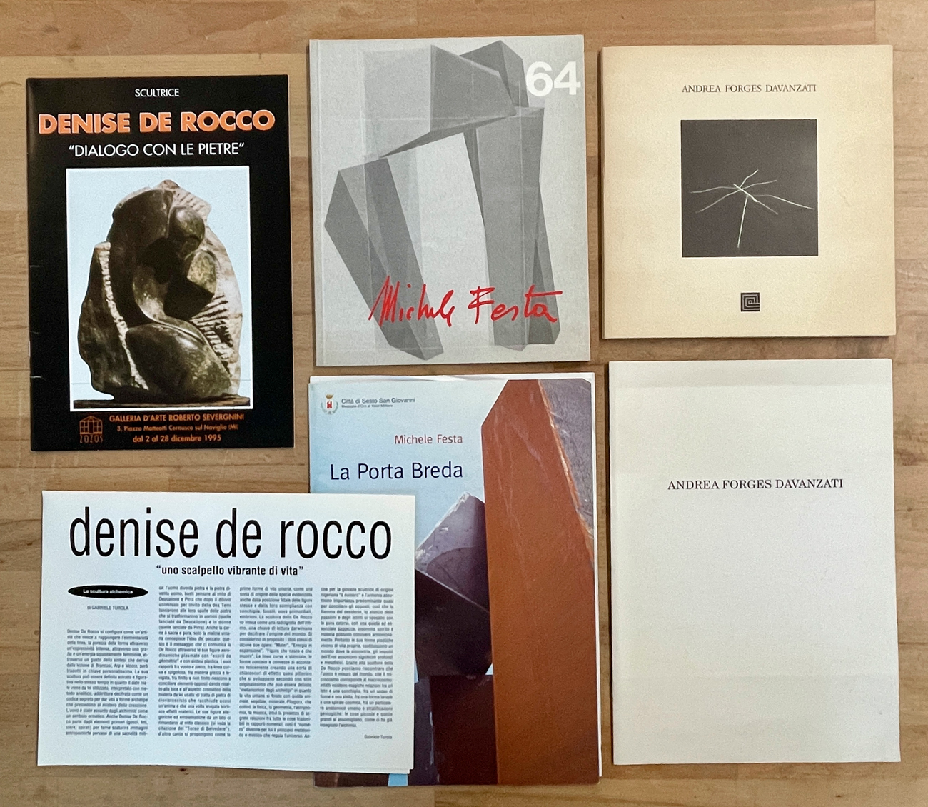 ARTE CONTEMPORANEA ITALIANA - Lotto unico di 6 cataloghi