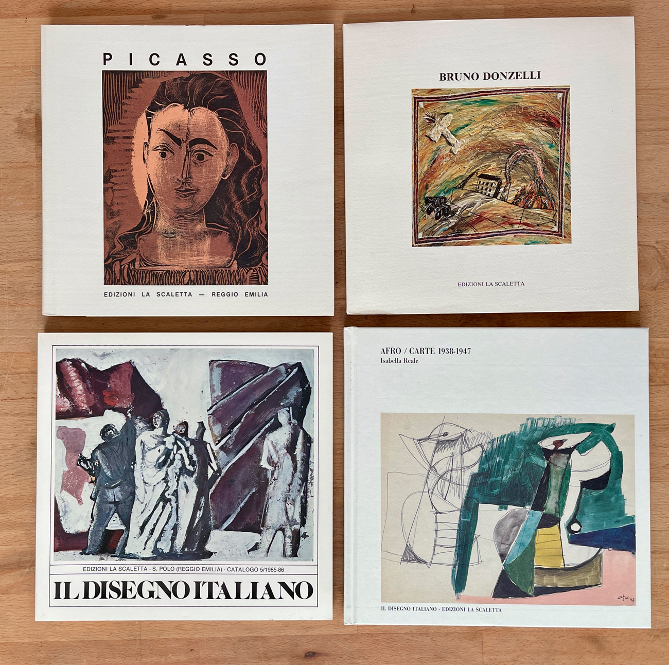 GALLERIA LA SCALETTA, REGGIO EMILIA (PICASSO, DONZELLI, AFRO, IL DISEGNO ITALIANO) - Lotto unico di 4 cataloghi